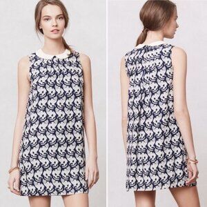 Anthropologie Chaton Cat Print Shift Dress
